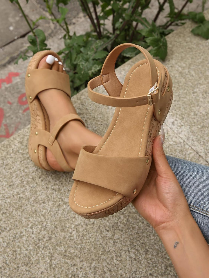 Rosa | Elegante Keilsandalen