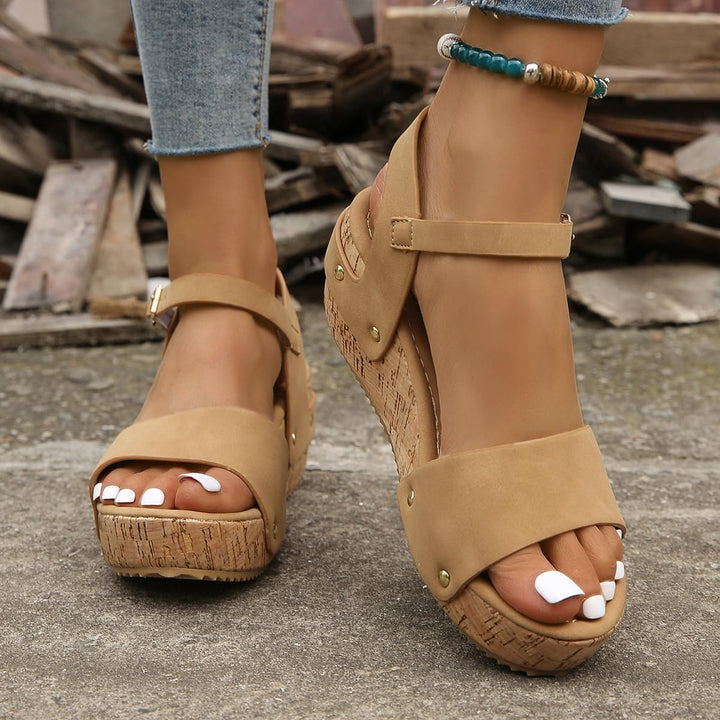 Rosa | Elegante Keilsandalen