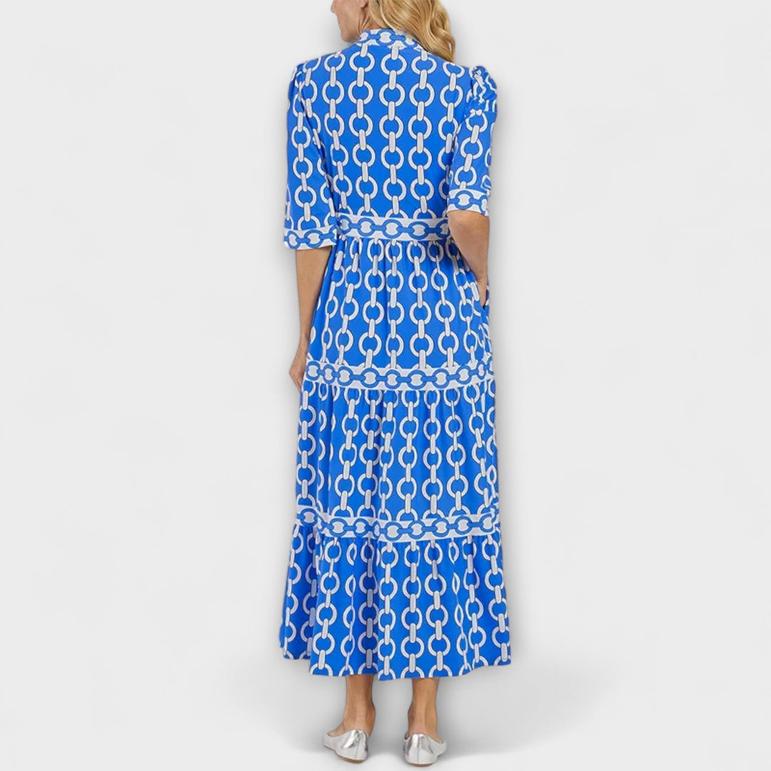 Eva | Midi-Kleid mit Kettenmuster