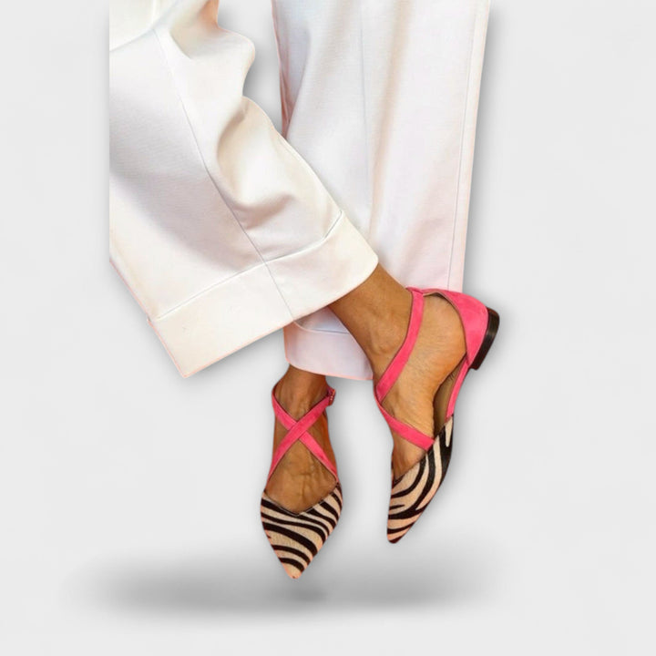 Selma | Zebra-Flats in kräftigem Rosa