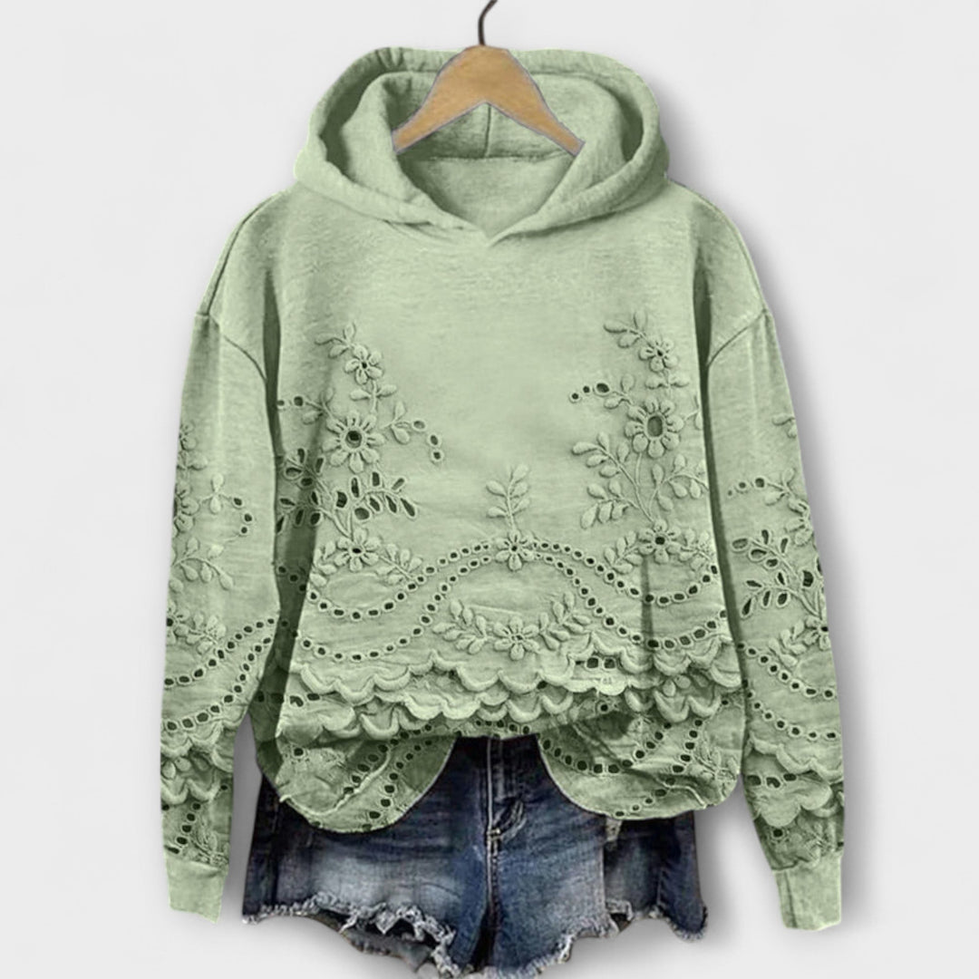 Karina | Vintage Hoodie Mit Blumenmuster