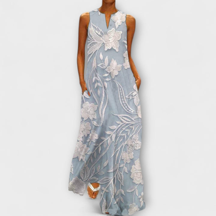Karina | Botanisches Maxikleid Mit Druck