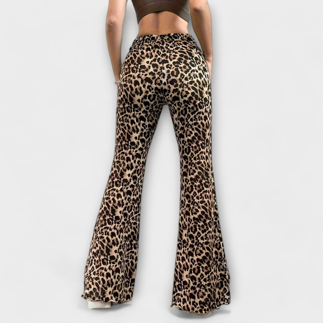 Jasmin | Leopard Bootcut-Hose