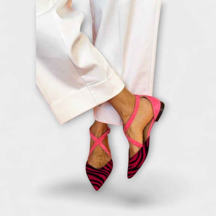 Selma | Zebra-Flats in kräftigem Rosa