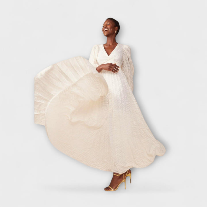 Ellen | Creme Maxi-Kleid von Allegory