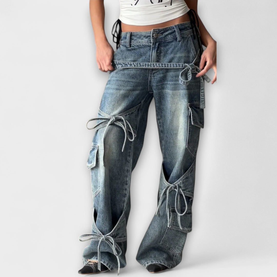 Mareike | Utility Jeans Jeans mit Knotendetail