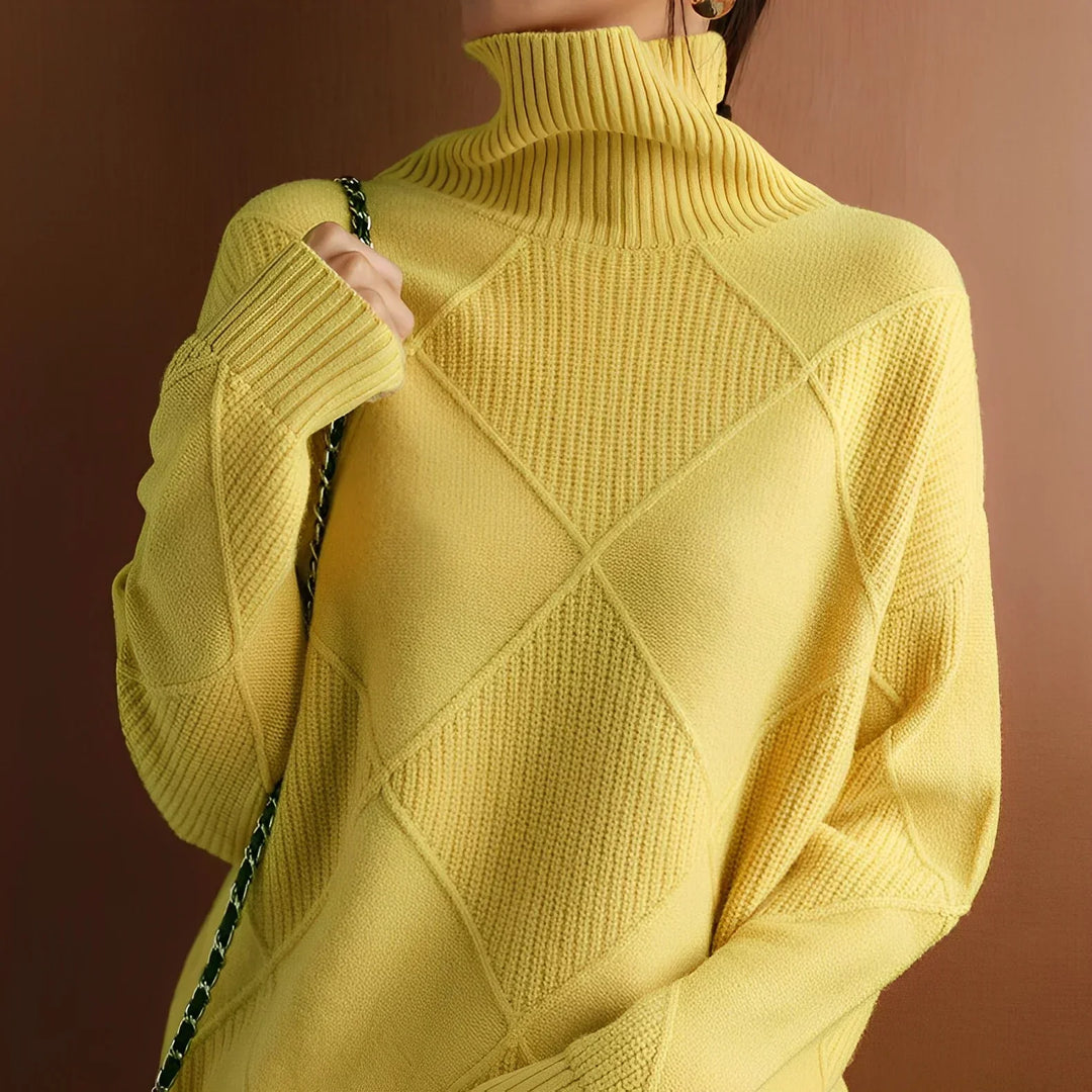 Marcelle | Grobstrick-Rollkragenpullover