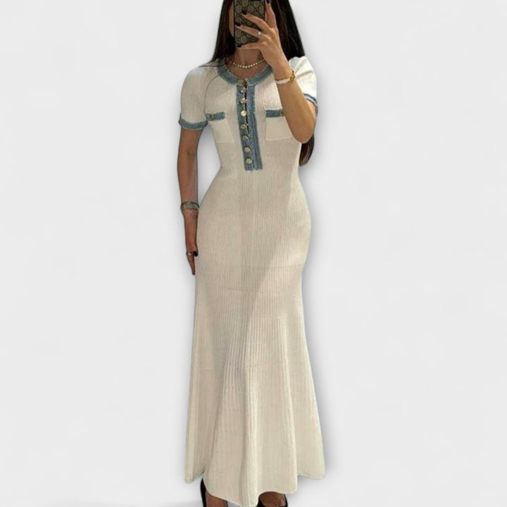 Magda | Strukturierte Maxi-Kleid