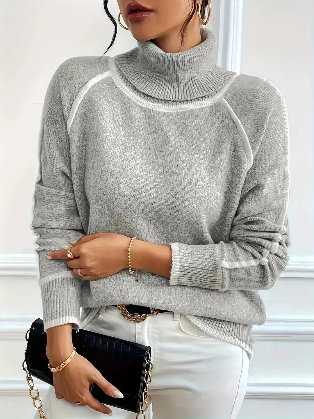 Elle | Kuscheliger Rollkragenpullover für Damen