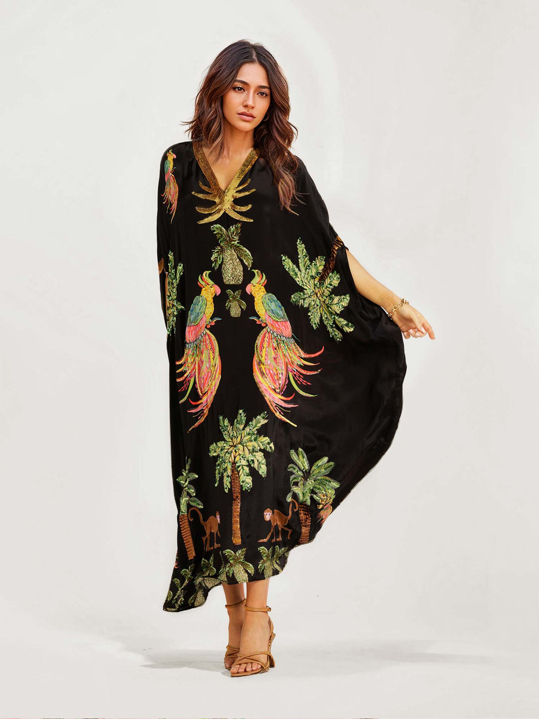 Ellen | Langes gemustertes Kleid