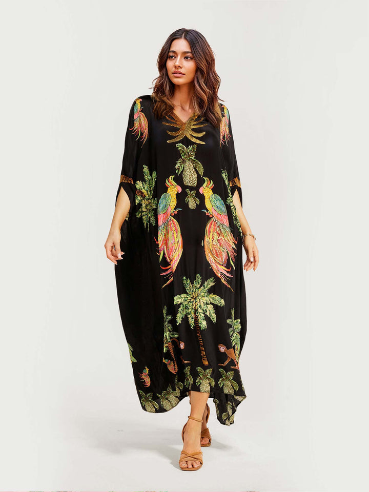 Ellen | Langes gemustertes Kleid