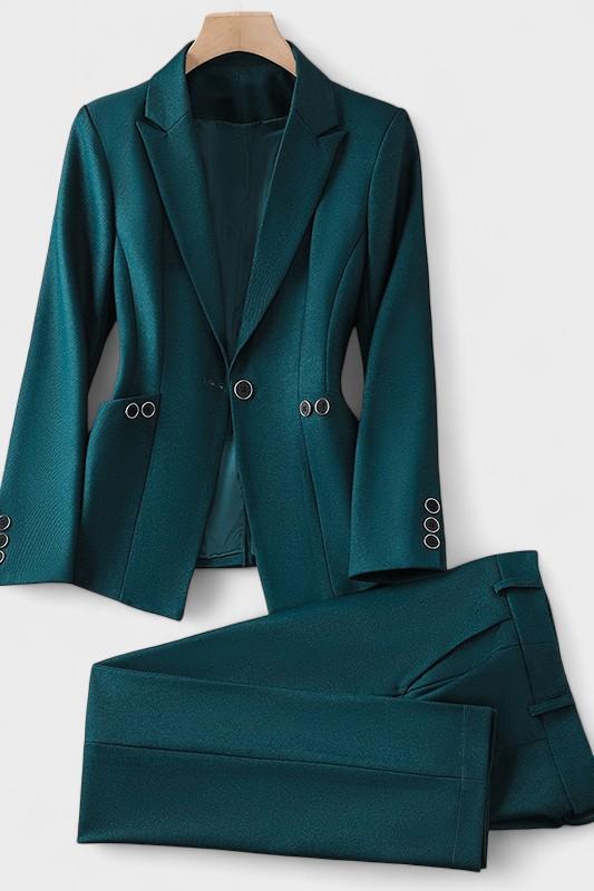 Rita | Grünes Blazer-Set