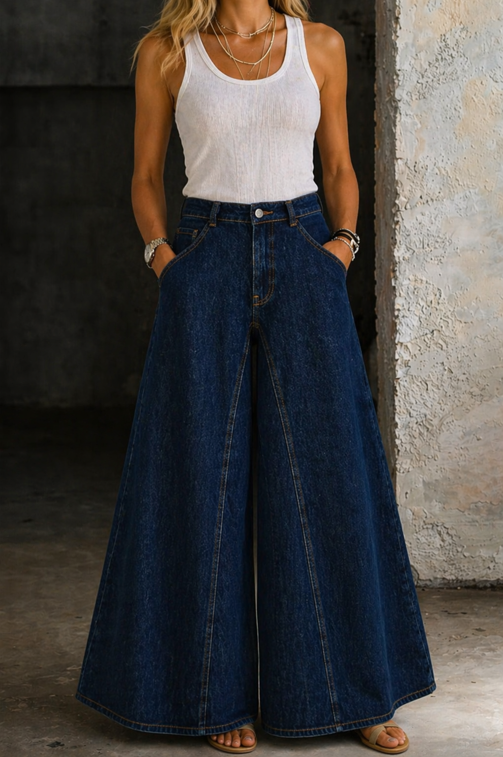 Meta - Hochgeschnittene Jeans