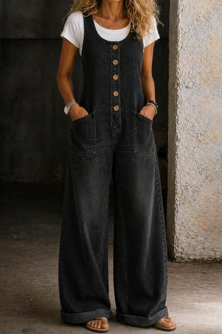 Margit - Vintage gewaschene Baumwoll-Overalls