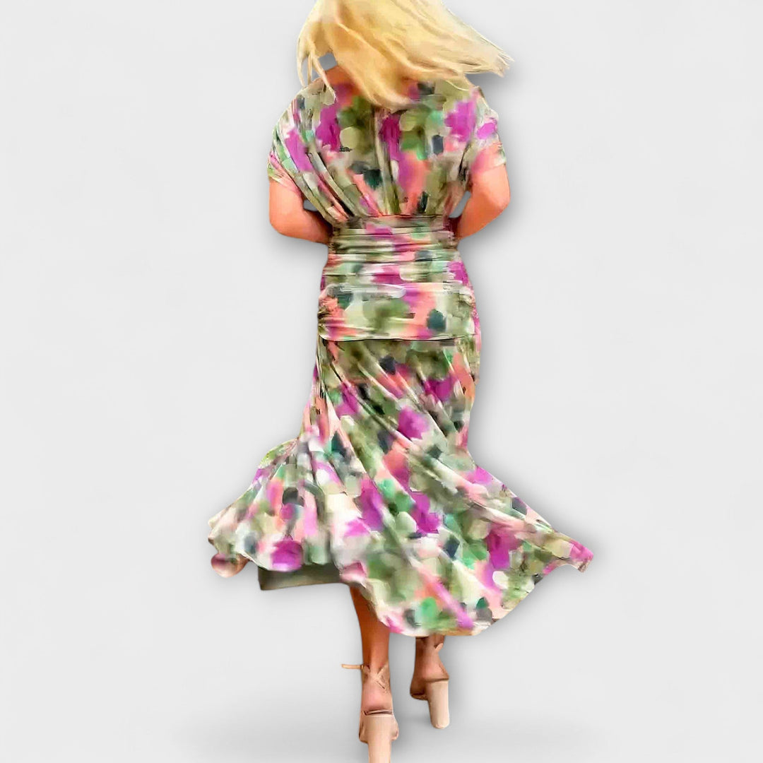 Lucia | Schickes V-Ausschnitt Maxikleid