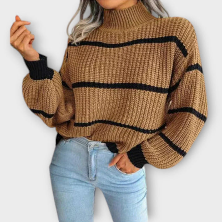 Leonie | Rollkragenpullover mit Streifen