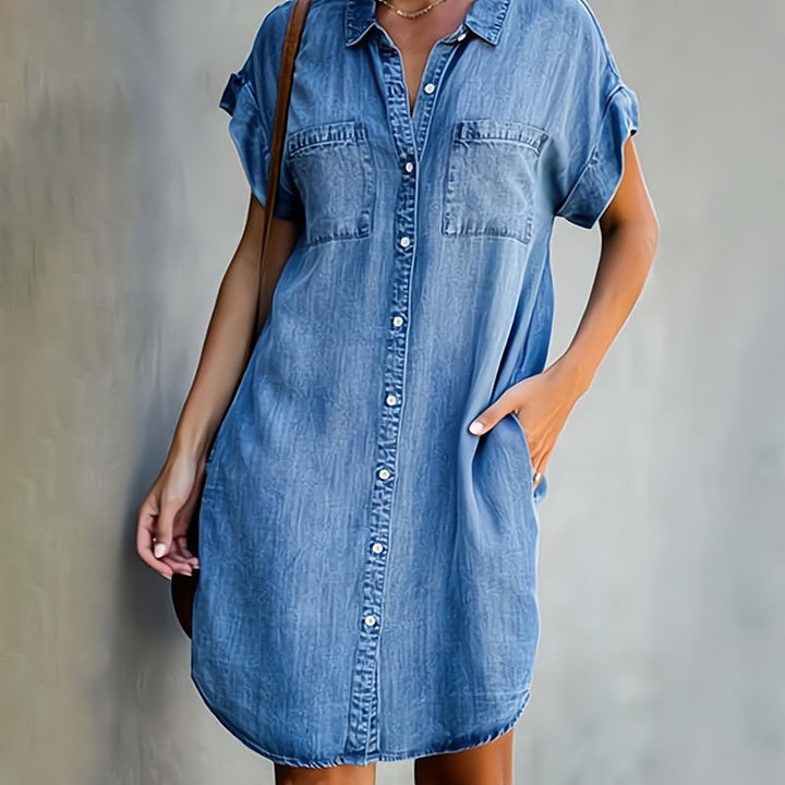 Paula - Hemdblusenkleid mit Knöpfen