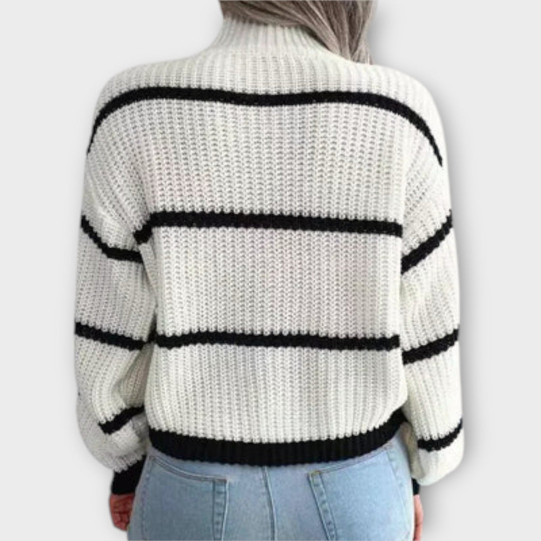 Leonie | Rollkragenpullover mit Streifen