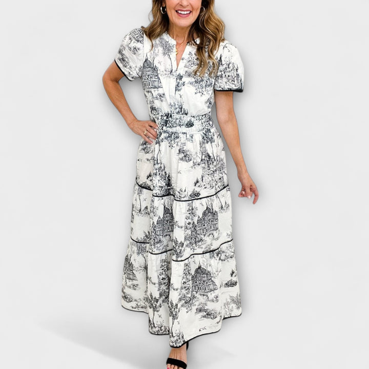 Marlene | Zeitloses Toile-Maxikleid-Kleid