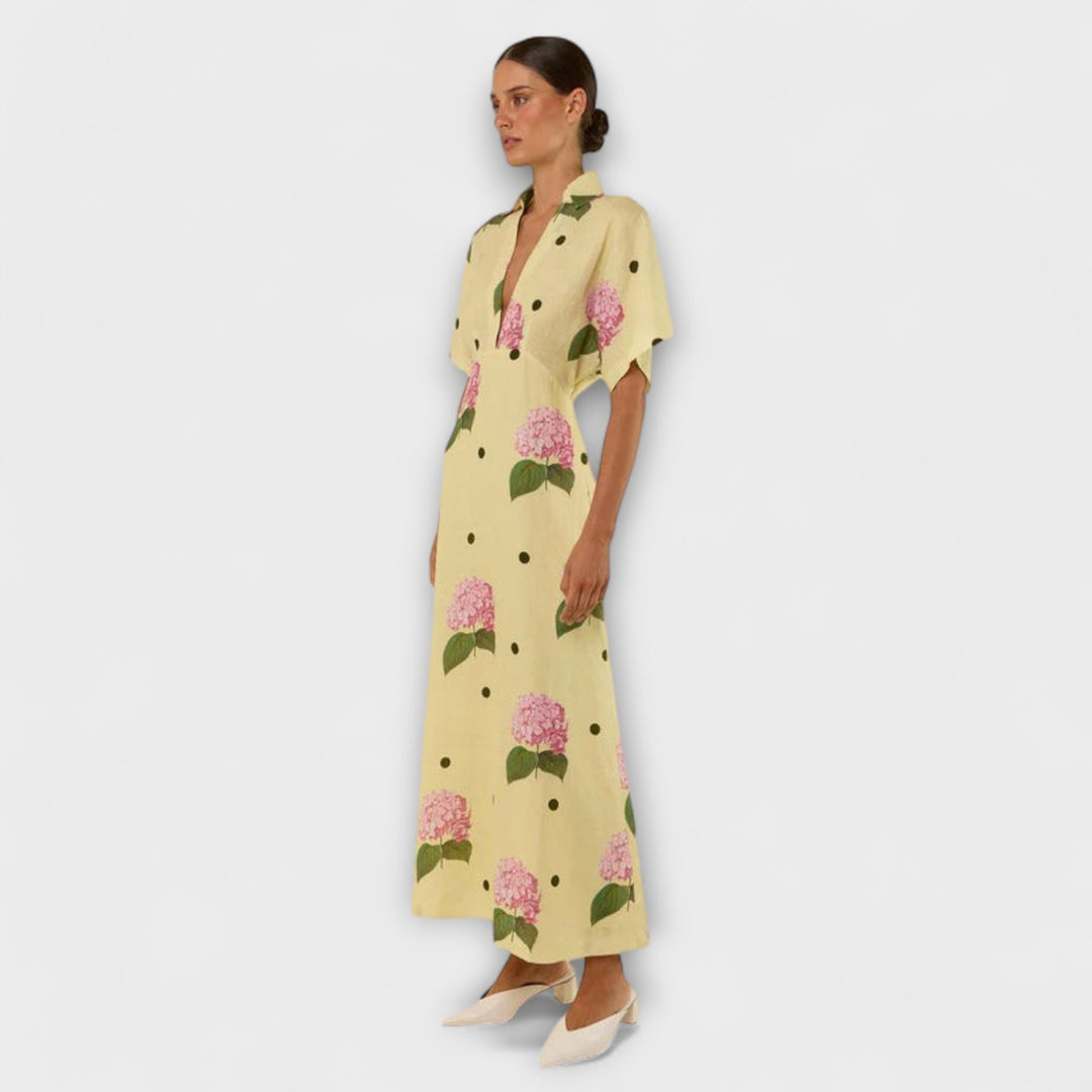 Anne-Sophie | Langes Fließendes Kleid