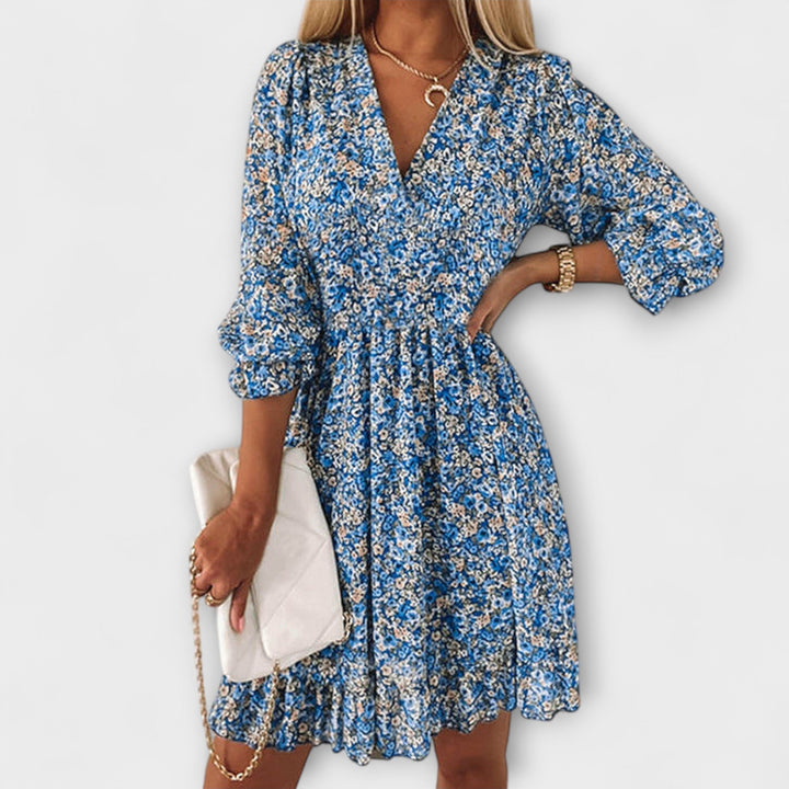 Minna | Blumiges Puffärmelkleid für Damen