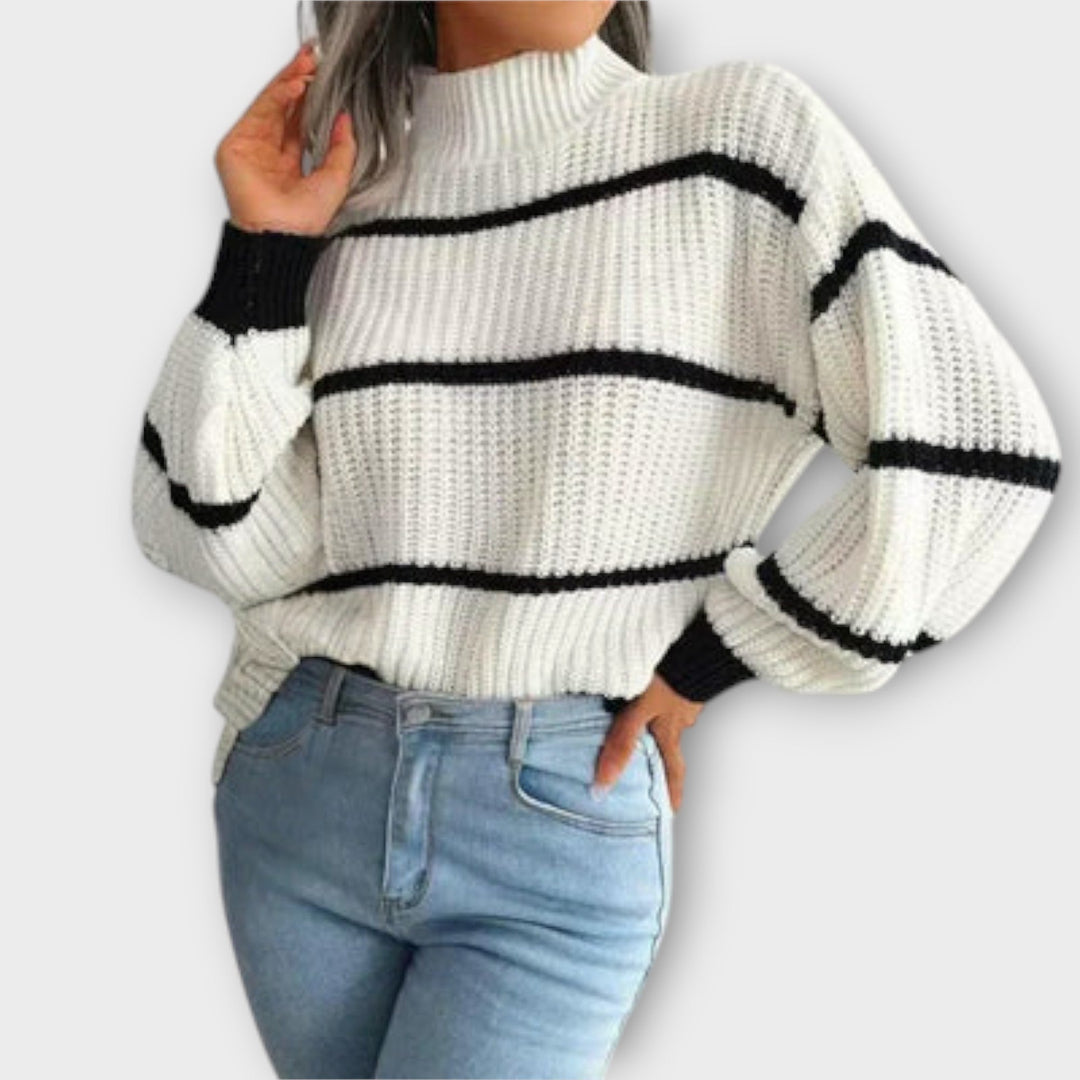 Leonie | Rollkragenpullover mit Streifen