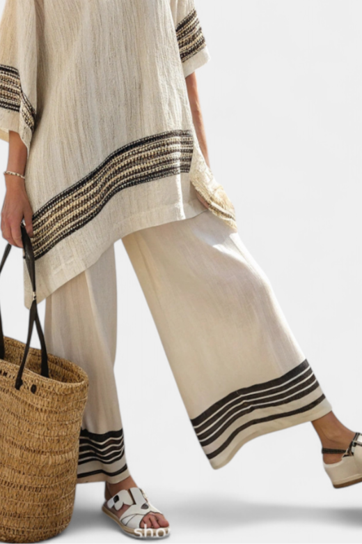 Therese | Elegantes Set aus Leinen und Bambus
