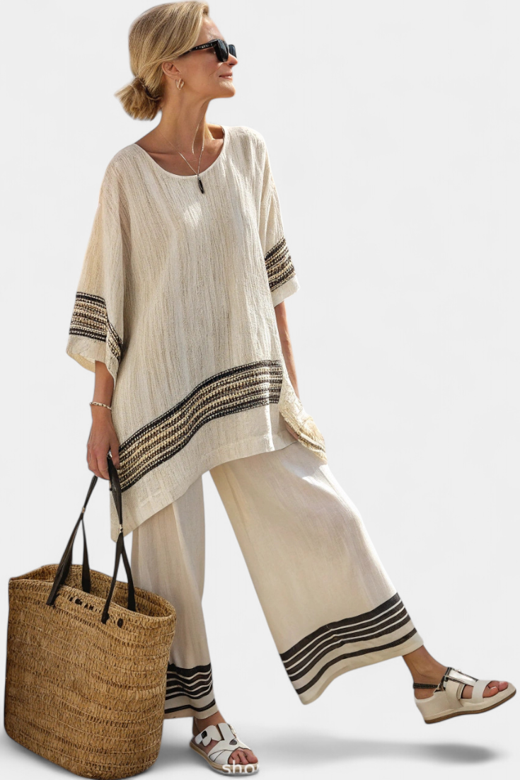 Therese | Elegantes Set aus Leinen und Bambus