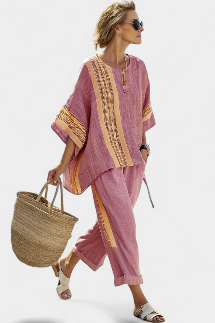 Lisa | Boho-Linen- und Bambus-Set