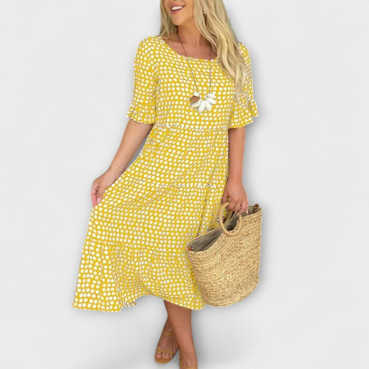 Marlene | Lässiges, gestuftes Midi-Kleid