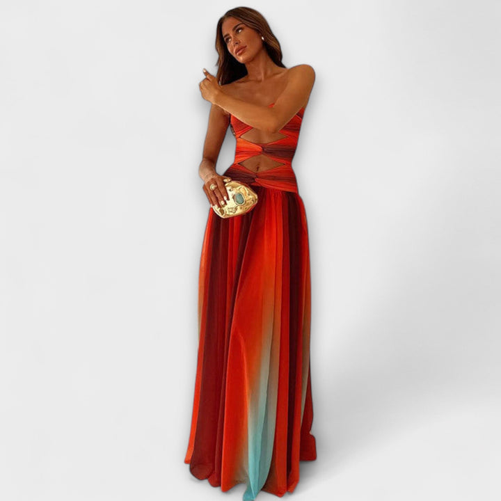 Maren | Trägerloses Maxikleid