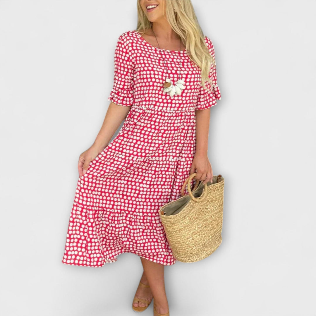 Marlene | Lässiges, gestuftes Midi-Kleid