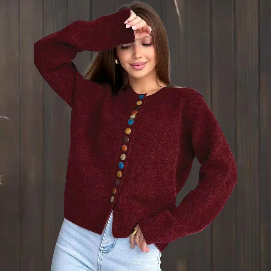 Nicole – Strickjacke mit Knopfdetails