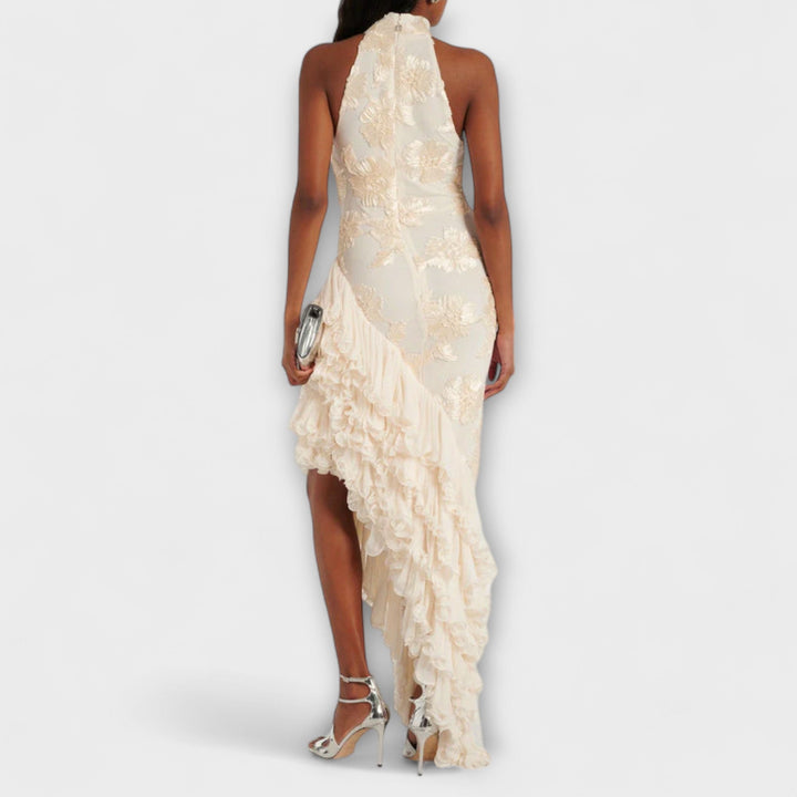 Svenja | Maxikleid mit floralen Applikationen