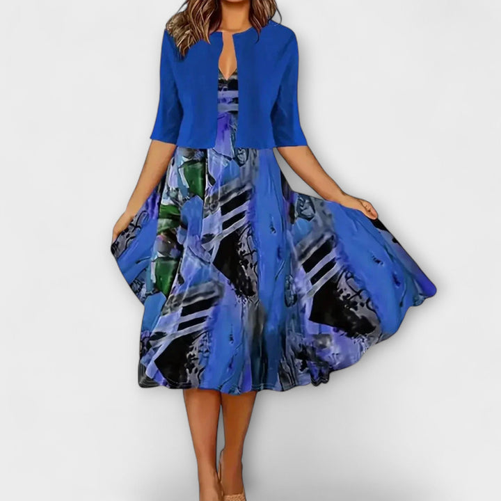 Marieke | Damen Midikleid mit Blazer