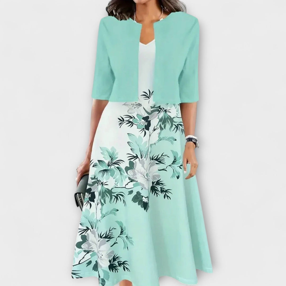 Marieke | Damen Midikleid mit Blazer