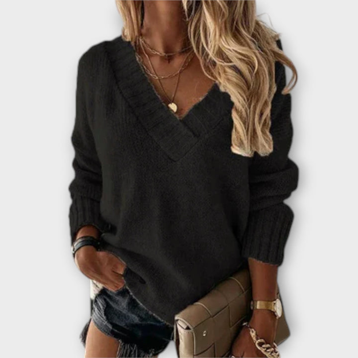 Frida | Kuscheliger V-Schnitt Pullover