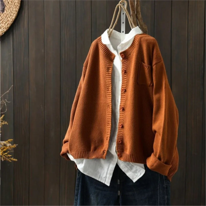 Marlene – Leinenstrickjacke