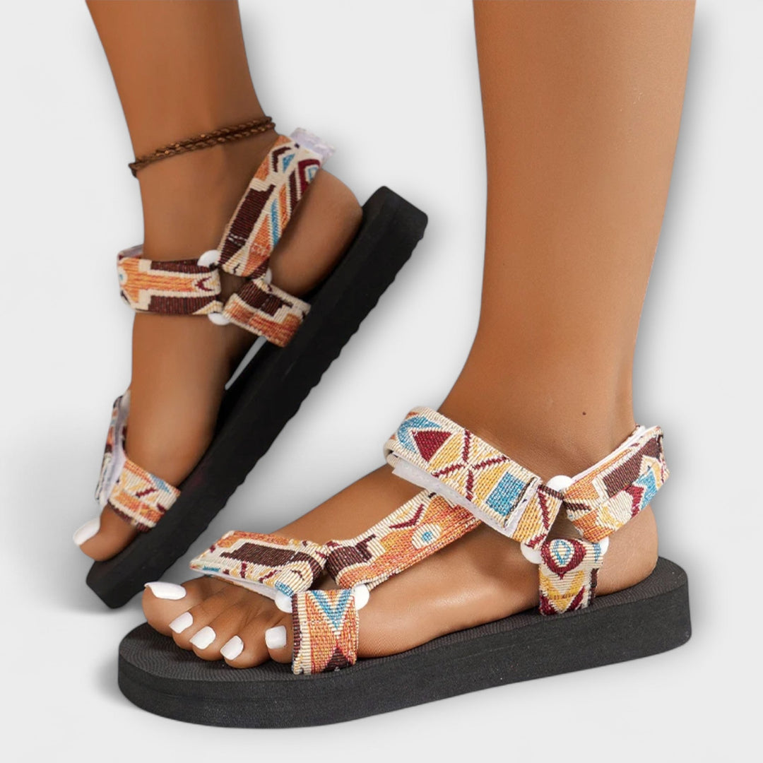 Mina | Sommerliche Flache Damen Sandalen aus Hanfseil