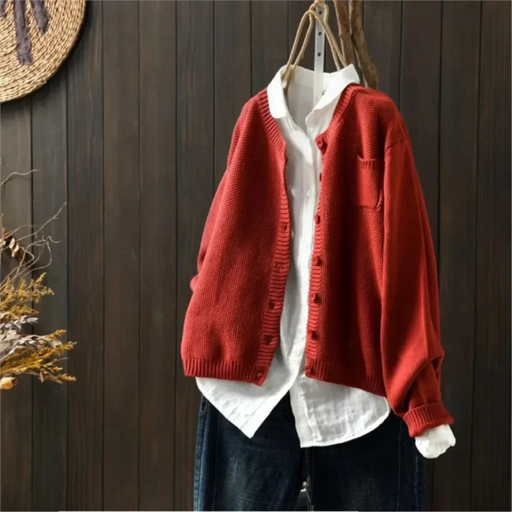 Marlene – Leinenstrickjacke