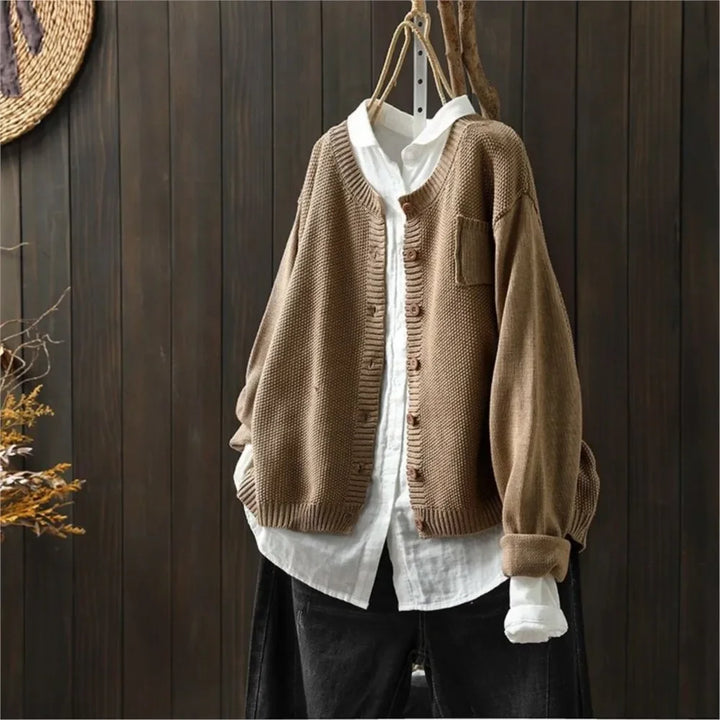 Marlene – Leinenstrickjacke