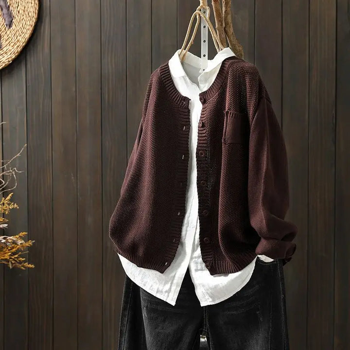 Marlene – Leinenstrickjacke