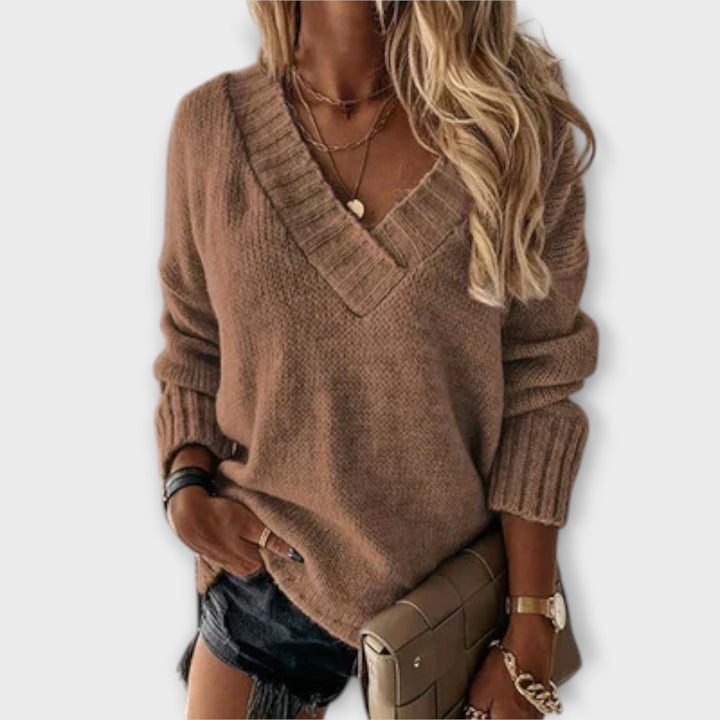 Frida | Kuscheliger V-Schnitt Pullover