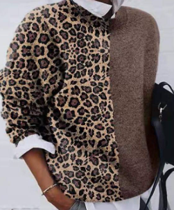 Bettina | Lässiger Pullover mit Leo-Design