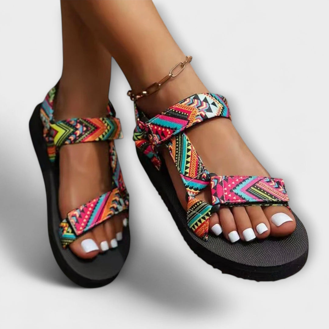 Mina | Sommerliche Flache Damen Sandalen aus Hanfseil