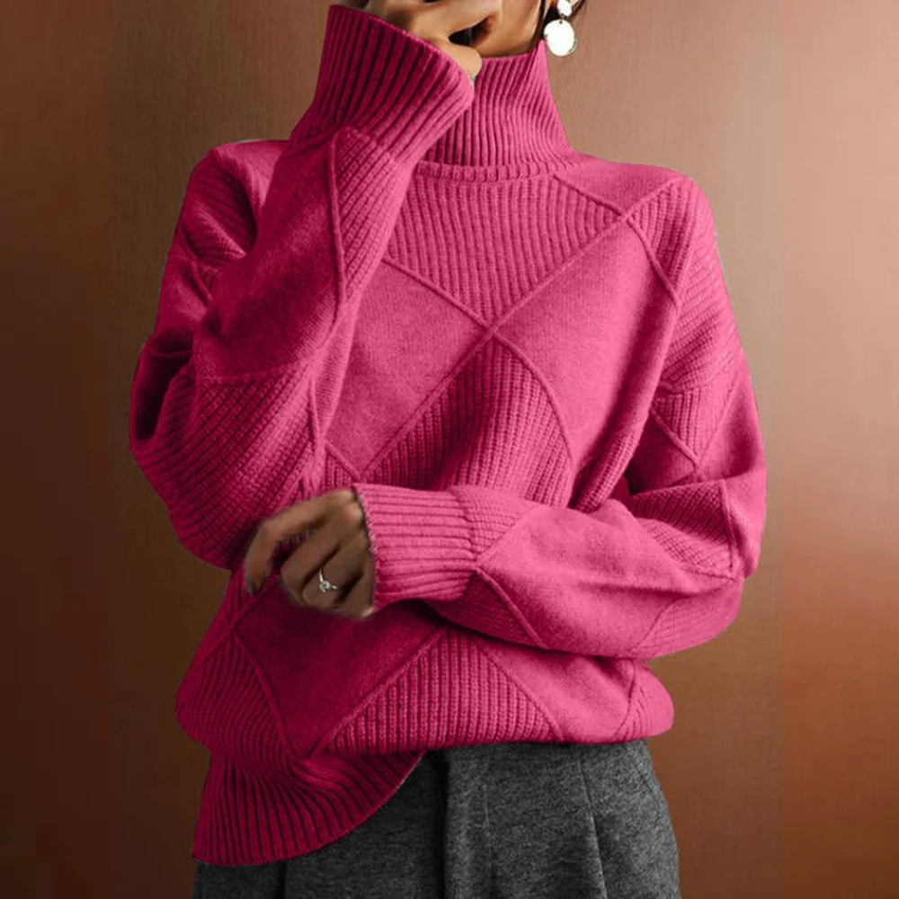 Marcelle | Grobstrick-Rollkragenpullover