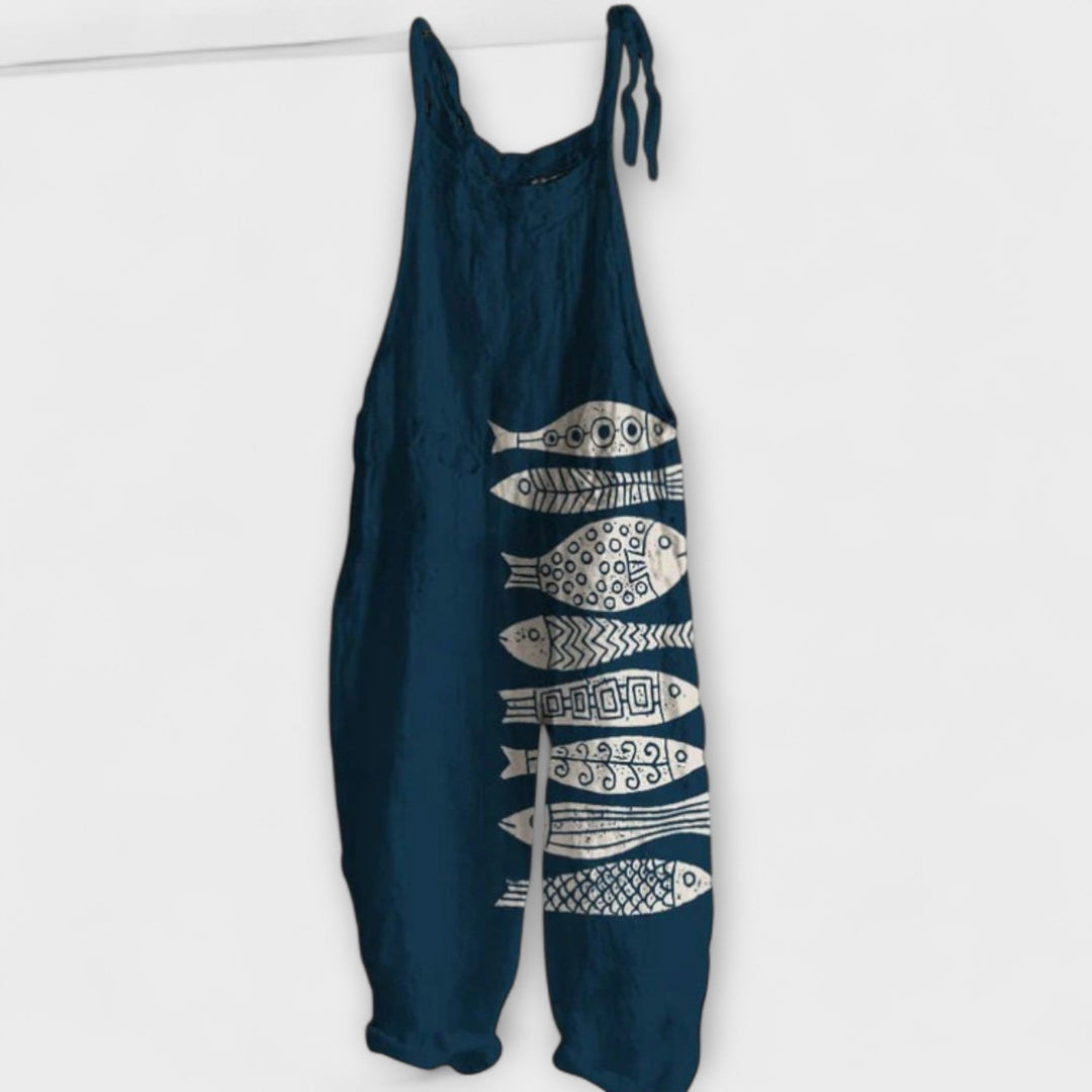 Franziska | Eleganter Vintage Overall mit Blumenmuster