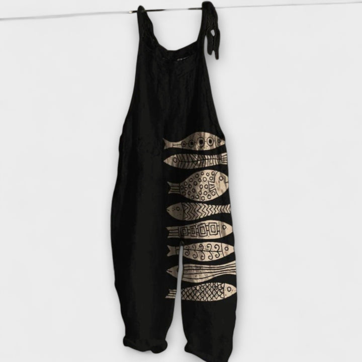 Franziska | Eleganter Vintage Overall mit Blumenmuster