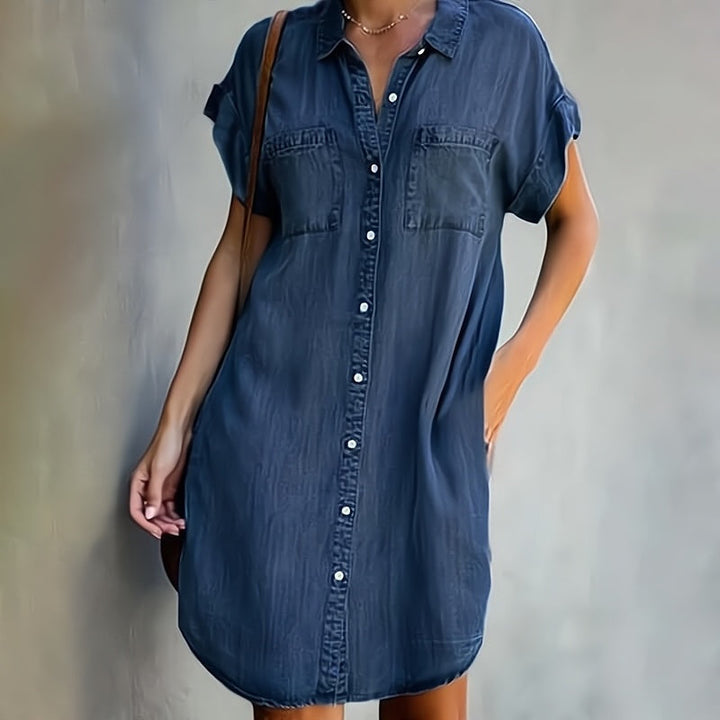 Paula - Hemdblusenkleid mit Knöpfen