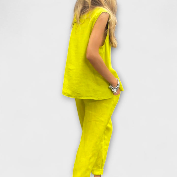 Kristina | EntspanntesBaumwolle-Leinen Outfit